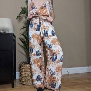 Tropical Print Jumpsuit